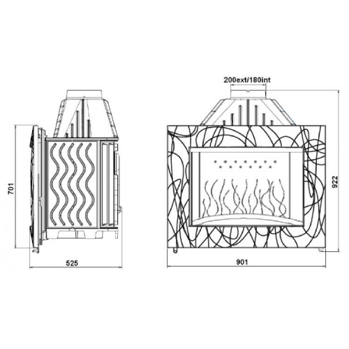 Каминная топка Invicta Decor Symphonie 900 (Симфония 900)_2 Каминная топка Invicta Decor Symphonie 900 (Симфония 900)_2