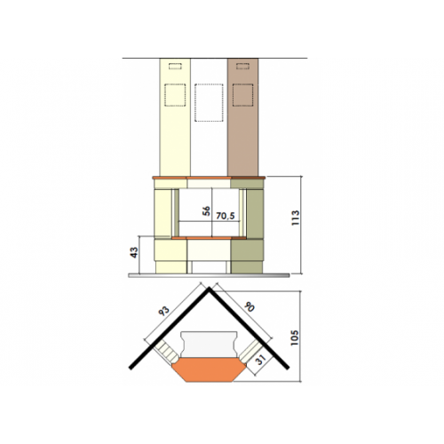 Каминная Облицовка  Chazelles CS 38_1 Каминная Облицовка  Chazelles CS 38_1
