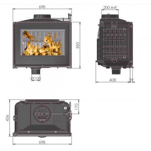 Каминная топка Chazelles F70L_2 Каминная топка Chazelles F70L_2