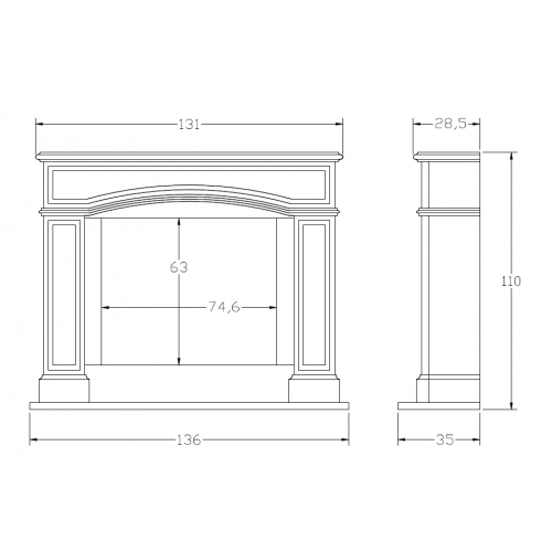 Портал для камина Carmona CM-32_1 Портал для камина Carmona CM-32_1