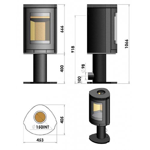Камин Chazelles Chamonix (с ножкой)_1 Камин Chazelles Chamonix (с ножкой)_1