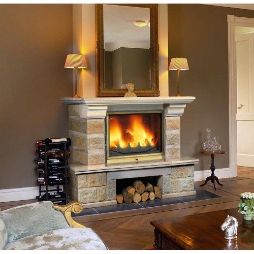 Каминный комплект Облицовка  Dora Cream (Madeira) + топка Ferlux C-19_0 Каминный комплект Облицовка  Dora Cream (Madeira) + топка Ferlux C-19_0