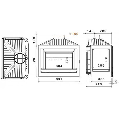 Каминная топка Liseo L7 L_1 Каминная топка Liseo L7 L_1