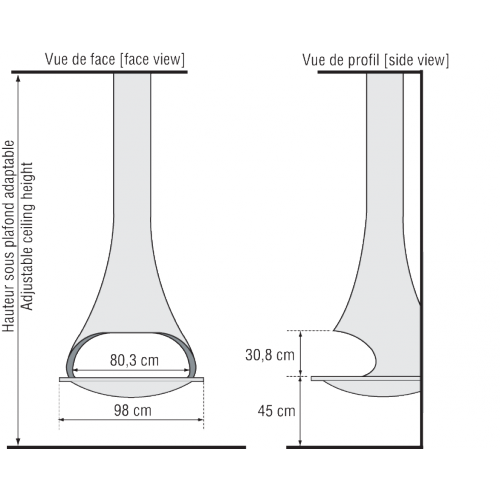Камин JC Bordelet Tatiana 997 (пристенный, с открытым очагом)_1 Камин JC Bordelet Tatiana 997 (пристенный, с открытым очагом)_1