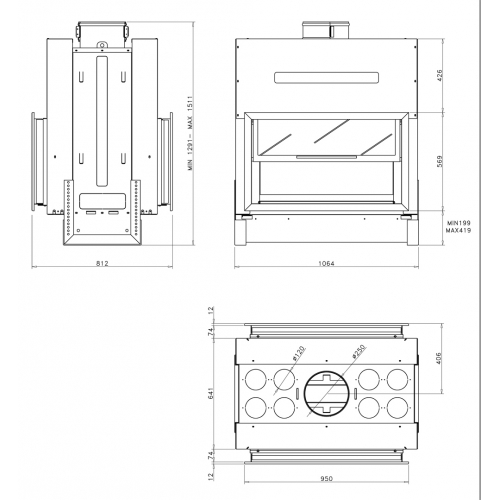 Каминная топка Rocal G-45 DC_1 Каминная топка Rocal G-45 DC_1