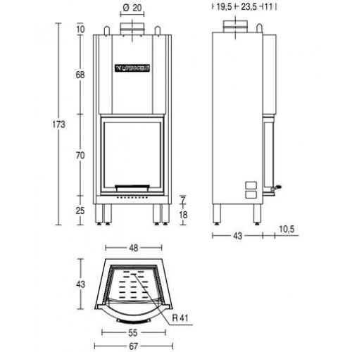 Каминная топка Piazzetta HT 655 T_2 Каминная топка Piazzetta HT 655 T_2