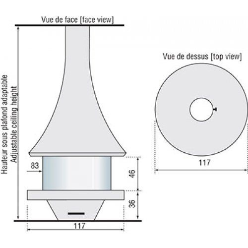 Камин JC Bordelet Eva 992 centrale vitree (центральный, с закрытым очагом)_1 Камин JC Bordelet Eva 992 centrale vitree (центральный, с закрытым очагом)_1