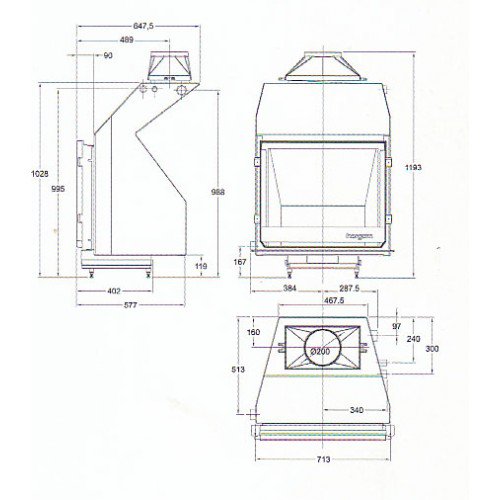 Каминная топка Hergom H03/80 Classic с бойлером_1 Каминная топка Hergom H03/80 Classic с бойлером_1