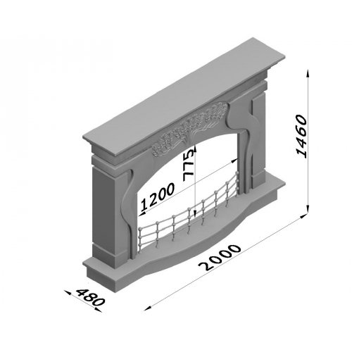 Каминная облицовка Glivi Генуя_1 Каминная облицовка Glivi Генуя_1