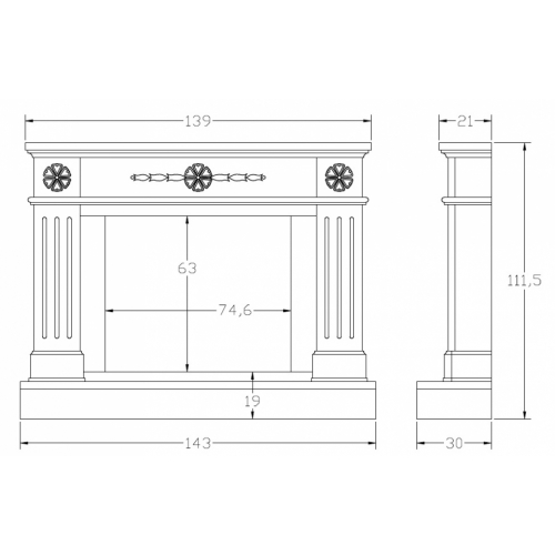 Портал для камина Carmona CM-55_1 Портал для камина Carmona CM-55_1