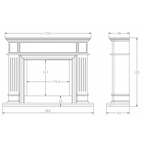 Портал для камина Carmona CM-42_1 Портал для камина Carmona CM-42_1