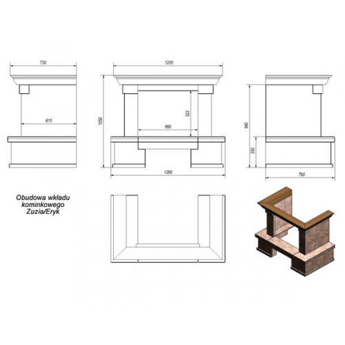Каминная облицовка Kratki Bella (Zuzia/Eryk)_1 Каминная облицовка Kratki Bella (Zuzia/Eryk)_1