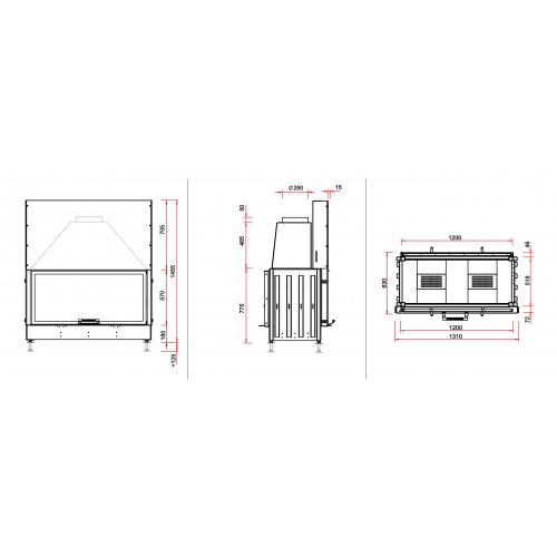 Каминная топка RoodLine DF 12057h_1 Каминная топка RoodLine DF 12057h_1