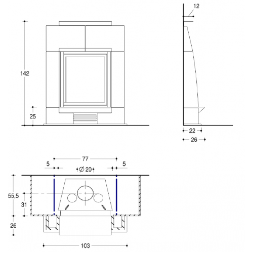 Каминная облицовка Piazzetta Portale_2 Каминная облицовка Piazzetta Portale_2