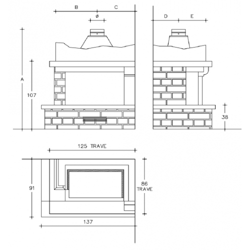 Каминная облицовка Piazzetta Bolzano_1 Каминная облицовка Piazzetta Bolzano_1