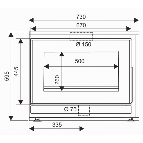 Каминная топка Supra Neo 67 VL1 D_4 Каминная топка Supra Neo 67 VL1 D_4