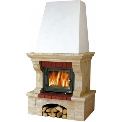 Камин Glasgow Klasik цоколь песчаник, деревянная балка_0 Камин Glasgow Klasik цоколь песчаник, деревянная балка_0