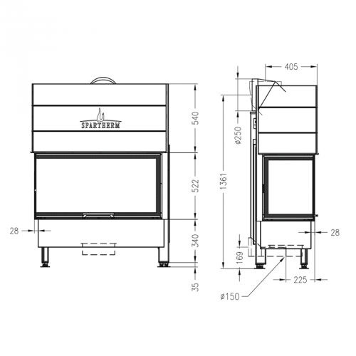 Каминная топка Spartherm Varia 2L 100h 4S_2 Каминная топка Spartherm Varia 2L 100h 4S_2