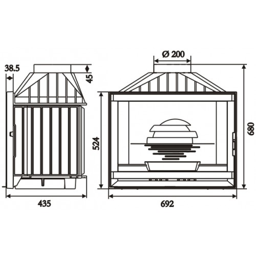 Каминная топка Laudel Compact 700 (компакт)_1 Каминная топка Laudel Compact 700 (компакт)_1