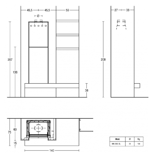 Каминная облицовка Piazzetta Lancaster_1 Каминная облицовка Piazzetta Lancaster_1