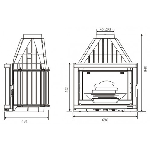 Каминная топка Laudel Panoramique 700 (панорамик)_1 Каминная топка Laudel Panoramique 700 (панорамик)_1