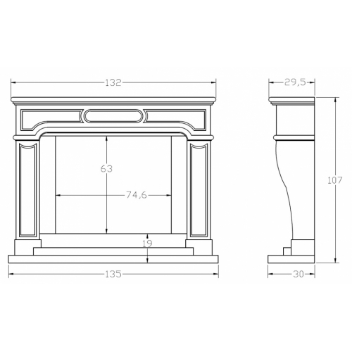 Портал для камина Carmona CM-34_1 Портал для камина Carmona CM-34_1