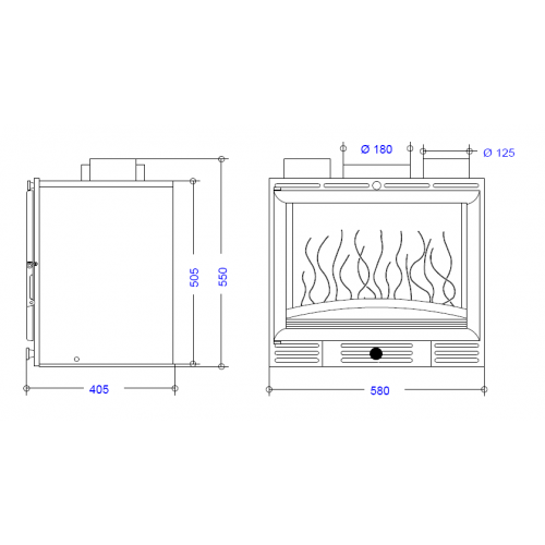 Каминная топка Invicta Insert 600 Turbo (Инсерт Турбо)_1 Каминная топка Invicta Insert 600 Turbo (Инсерт Турбо)_1