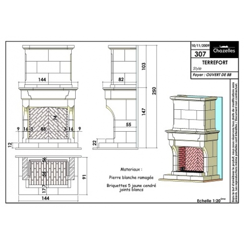 Каминная облицовка Chazelles Terrefort_1 Каминная облицовка Chazelles Terrefort_1