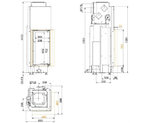 Brunner Eck-Kamin 70/33/33_1 Brunner Eck-Kamin 70/33/33_1