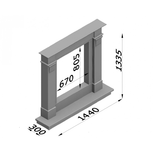 Каминная облицовка Glivi Инга_1 Каминная облицовка Glivi Инга_1