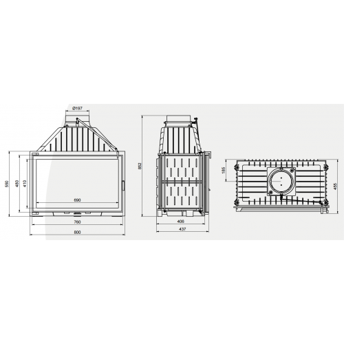 Каминная топка Technical PanTherm 80_1 Каминная топка Technical PanTherm 80_1