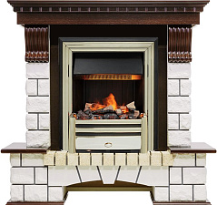 Каминокомплект Dimplex Pierre Luxe очаг Cavendish темный дуб/белый Dimplex Pierre Luxe очаг Cavendish темный дуб/белый