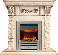Каминокомплект Dimplex Luxemburg очаг Chesford сланец/слоновая кость с патиной (каменный) Dimplex Luxemburg очаг Chesford сланец/слоновая кость с патиной (каменный)