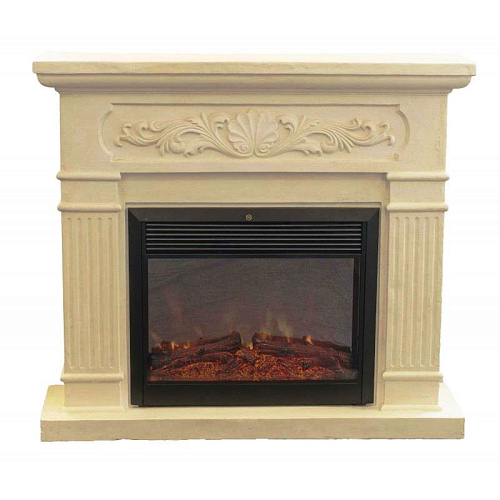 RealFlame Malta Castle 26 очаг Moonblaze Deluxe белый фронтальный_1 RealFlame Malta Castle 26 очаг Moonblaze Deluxe белый фронтальный_1