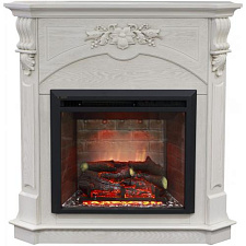 Каминокомплект RealFlame Siciliy 23 WT очаг Leeds 23 SD белый дуб RealFlame Siciliy 23 WT очаг Leeds 23 SD белый дуб