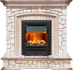 Каминокомплект Dimplex Preston очаг Brookline Black белый/слоновая кость с патиной Dimplex Preston очаг Brookline Black белый/слоновая кость с патиной