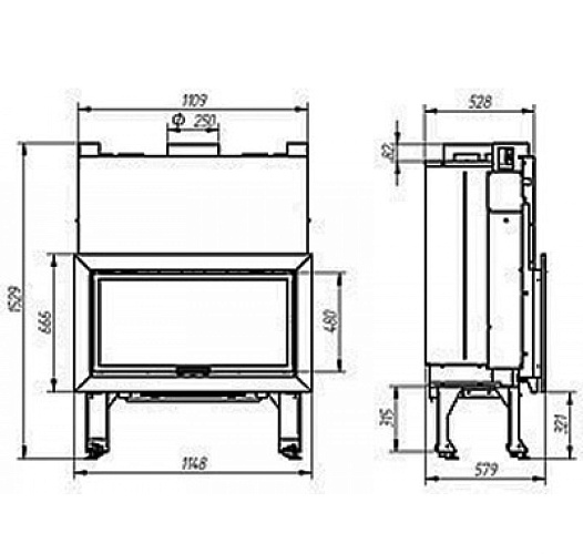 Топка Open 1101 DF (Ferlux)_1 Топка Open 1101 DF (Ferlux)_1