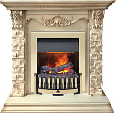 Каминокомплект Dimplex Adriana очаг Danville Brass FB2 слоновая кость Dimplex Adriana очаг Danville Brass FB2 слоновая кость