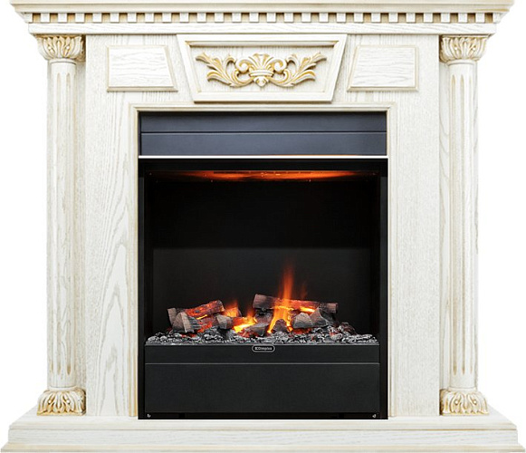 Dimplex Olympia очаг Albany белый дуб/патина с золотом_0 Dimplex Olympia очаг Albany белый дуб/патина с золотом_0