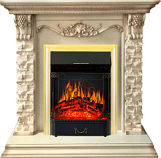Каминокомплект Royal Flame Adriana с очагом Majestic FX Brass слоновая кость Royal Flame Adriana с очагом Majestic FX Brass слоновая кость