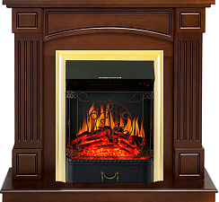 Каминокомплект Royal Flame Boston с очагом Majestic FX Brass темный дуб Royal Flame Boston с очагом Majestic FX Brass темный дуб
