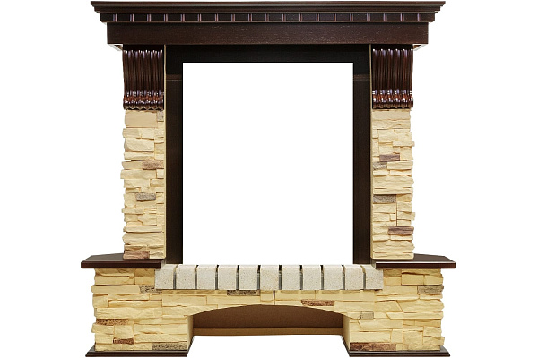 Dimplex Pierre Luxe очаг Danville Brass FB2 темный дуб/белый угловой_2 Dimplex Pierre Luxe очаг Danville Brass FB2 темный дуб/белый угловой_2