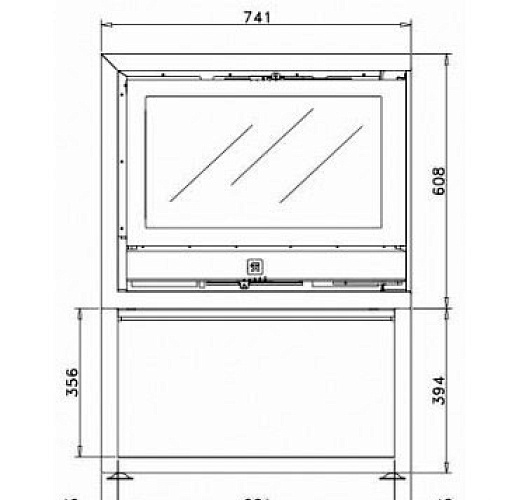 Печь HABIT LD, стекло справа (Rocal)_1 Печь HABIT LD, стекло справа (Rocal)_1
