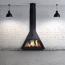 Камин Foxi, пристенный, подвесной, черный (Traforart) Камин Foxi, пристенный, подвесной, черный (Traforart)