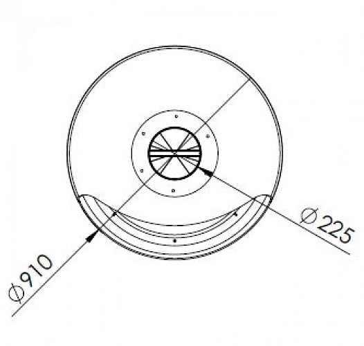 Камин DORIA центр., без системы вращ., черный (Traforart)_2 Камин DORIA центр., без системы вращ., черный (Traforart)_2