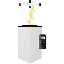 Газовый камин Kratki Patio/G31/37MBAR/B стекло/белый пульт ДУ Kratki Patio/G31/37MBAR/B стекло/белый пульт ДУ