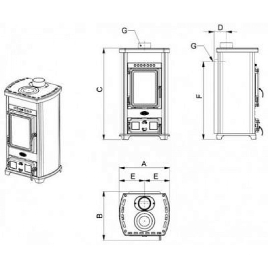 Печь JOLIE Ceramic Ecrue (Sideros)_1 Печь JOLIE Ceramic Ecrue (Sideros)_1