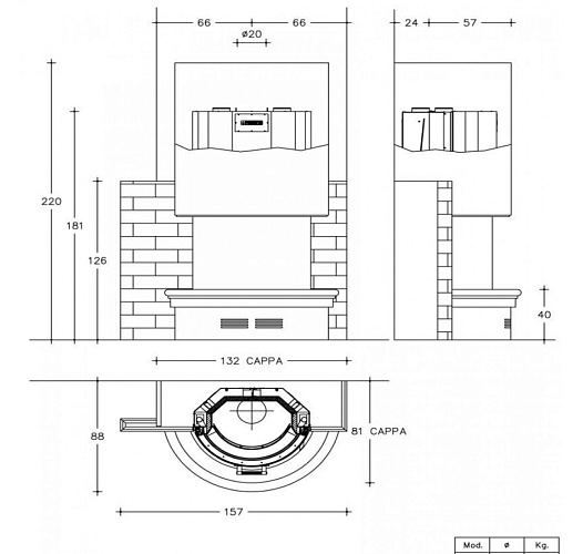 Камин Piazzetta pompei_1 Камин Piazzetta pompei_1