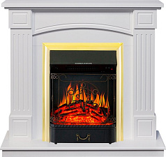 Каминокомплект Royal Flame Boston с очагом Majestic FX Brass Белый Royal Flame Boston с очагом Majestic FX Brass Белый