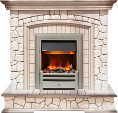 Каминокомплект Dimplex Preston очаг Chesford белый/слоновая кость с патиной Dimplex Preston очаг Chesford белый/слоновая кость с патиной